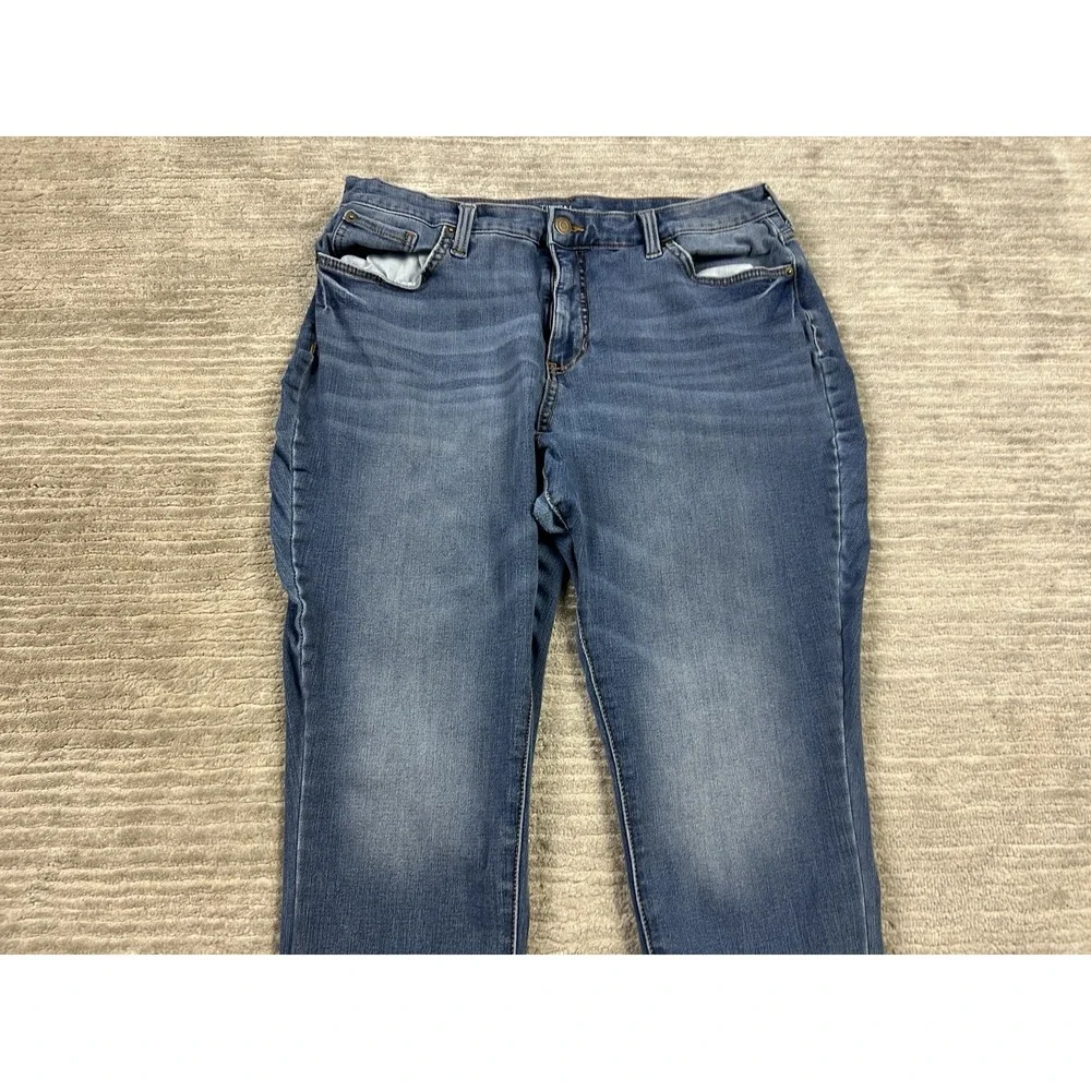 Time and Tru Jeans Womens‎ 14 Blue Denim Cotton Blend High Rise Skinny